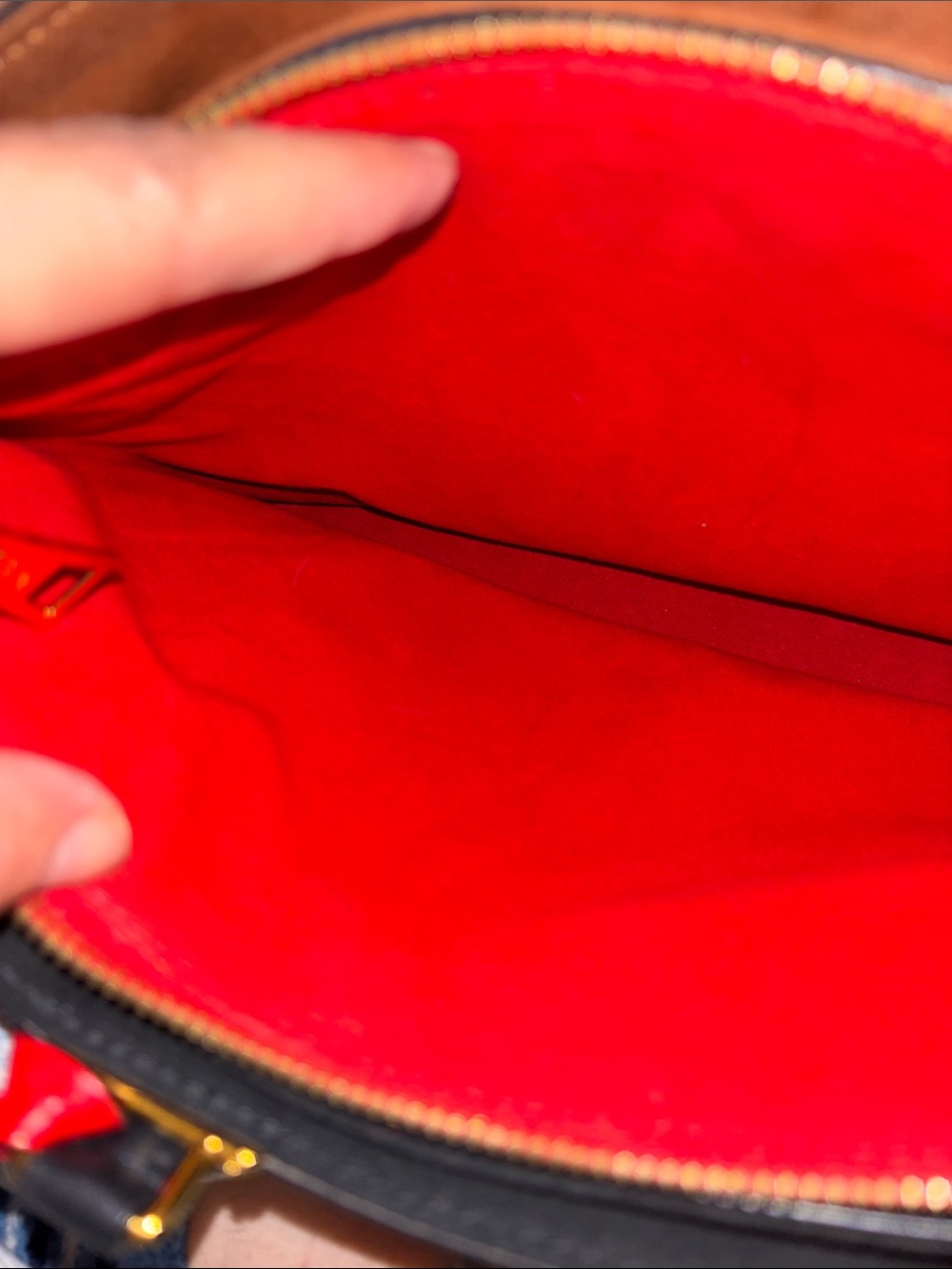 Louis Vuitton Millefeuille Brown Monogram Satchel with Red Accent - Picture 13 of 16
